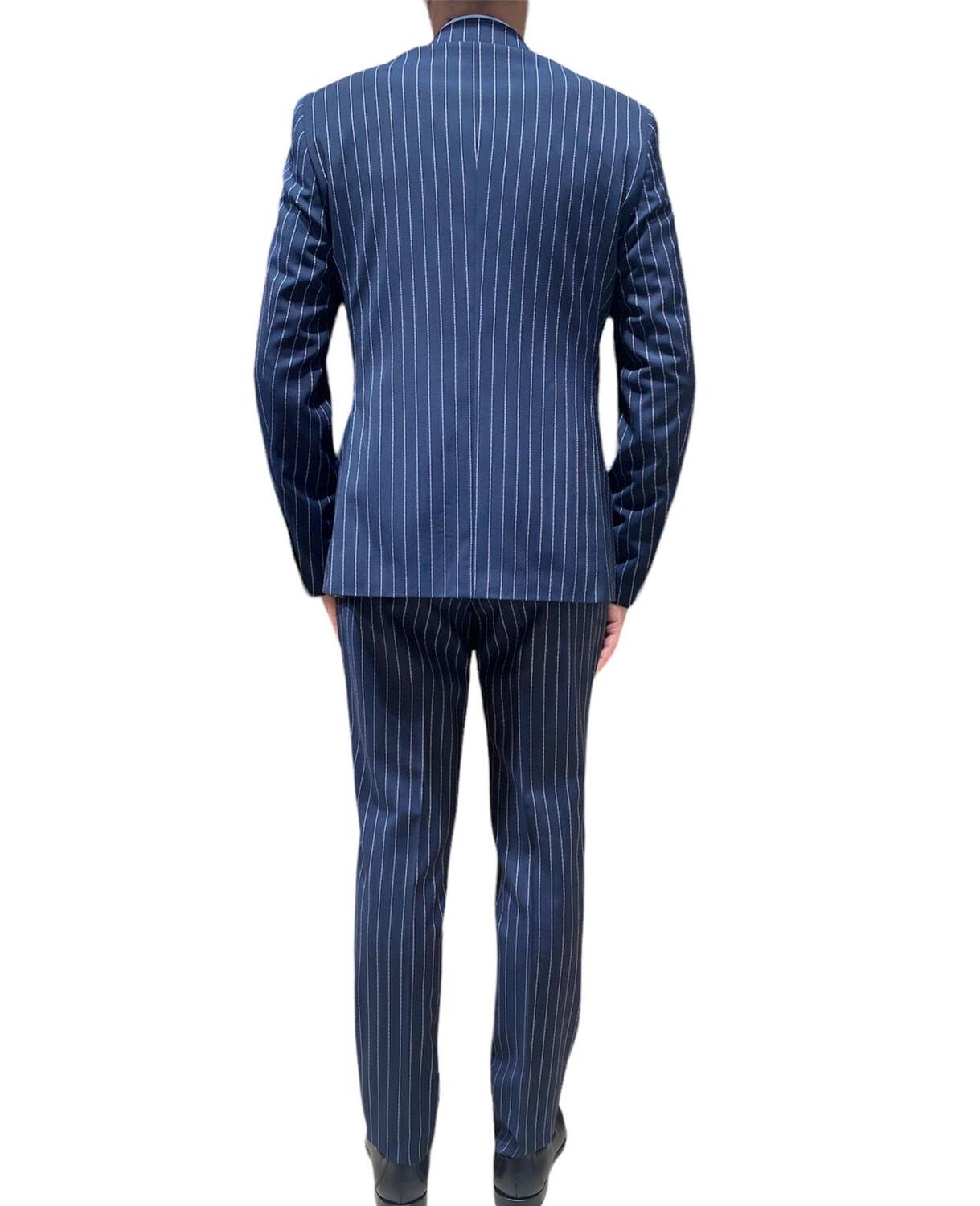 abito doppio petto gessato slim drop 8 manuel ritz pe 24.