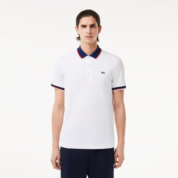 polo regular fit con colletto a contrasto lacoste pe 24.