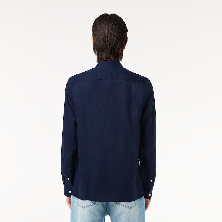 camicia in lino regular fit lacoste pe 24.