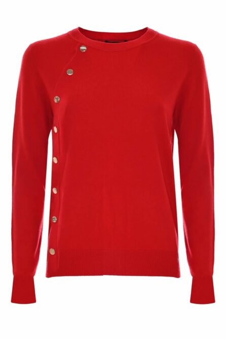 maglia girocollo con dettaglio bottoni idis kocca ai 24.25.