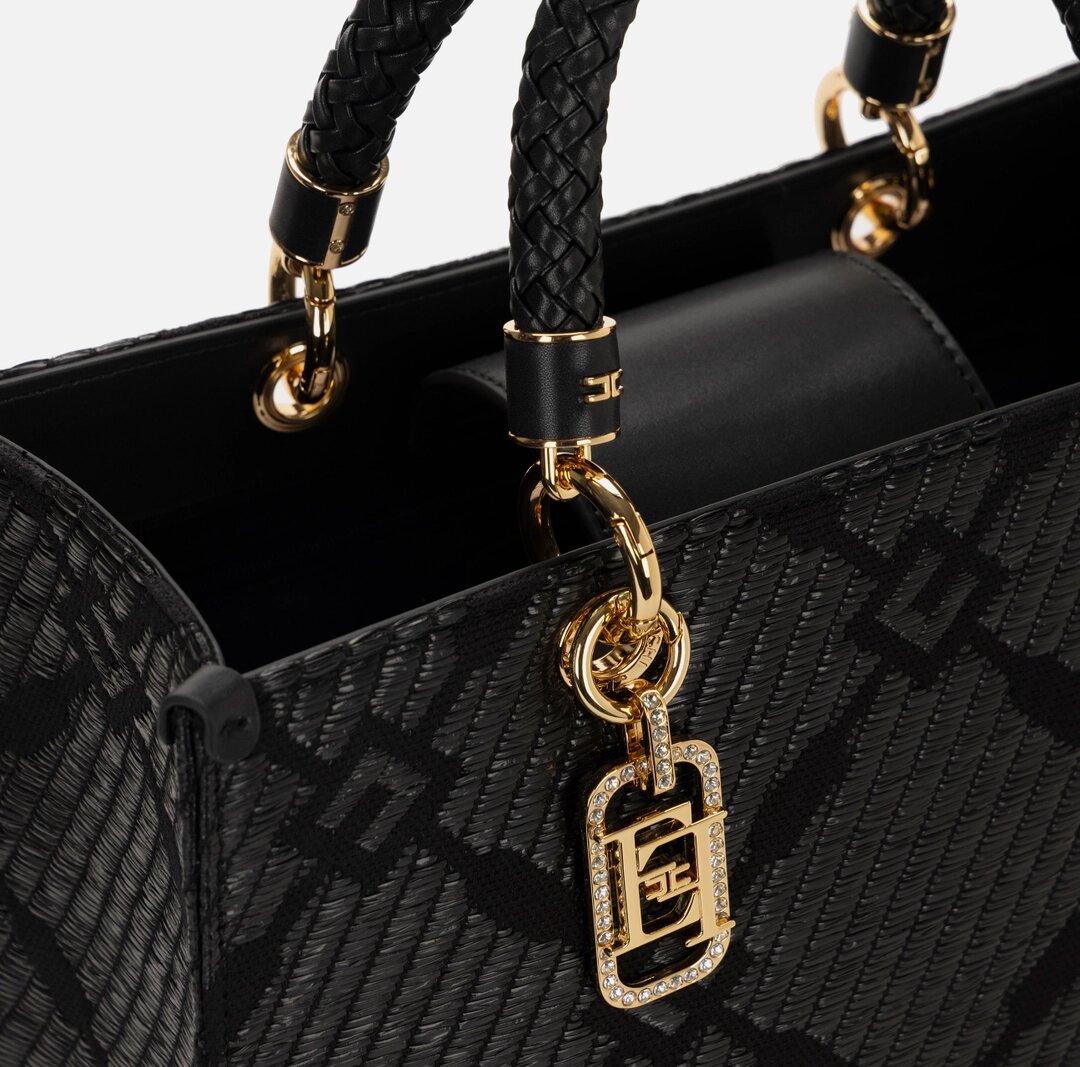 Tote media in jacquard con charms bs12a51e2 Elisabetta Franchi pe25