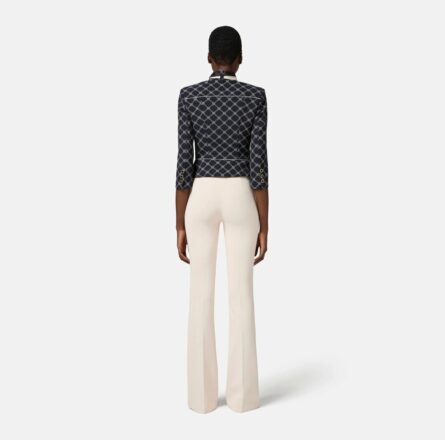 Giacca stretch stampato con foulard removibile gis5151e2 Elisabetta Franch pe25