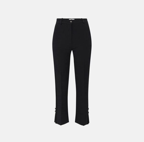 Pantaloni smoking in crêpe con bande in raso pa08651e2 Elisabetta Franchi pe25