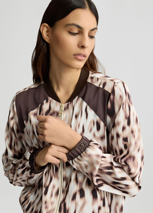 Bomber in raso stampato liu jo pe 25 art. ta5197