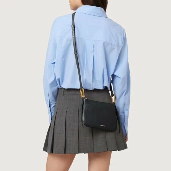 Mini Bag Grained Leather Noir Coccinelle Borse Donna MQF 55 03 01 001 TUPE25.