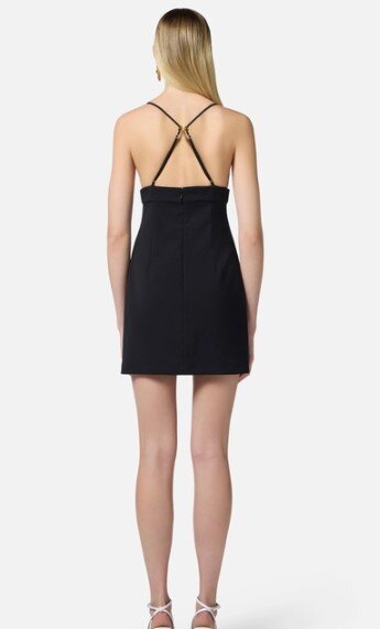 Abito in doppio crêpe leggero pizzo e fiori ab72952e2 Elisebetta Franchi pe25