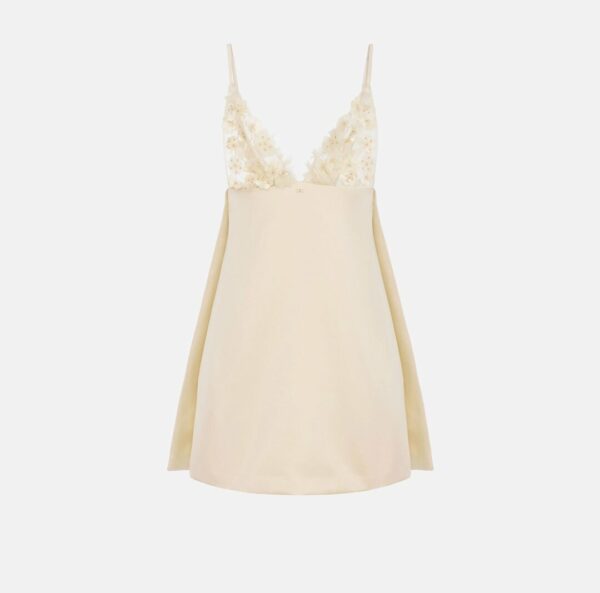 Abito in duchesse con fiori 3D Elisabetta Franchi AB73752E2