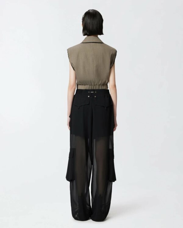 Pantaloni cargo in georgette trasparente Pinko pe 25 art. 104751