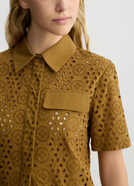 Camicia cropped con ricami liu jo pe 25 art. wa5283