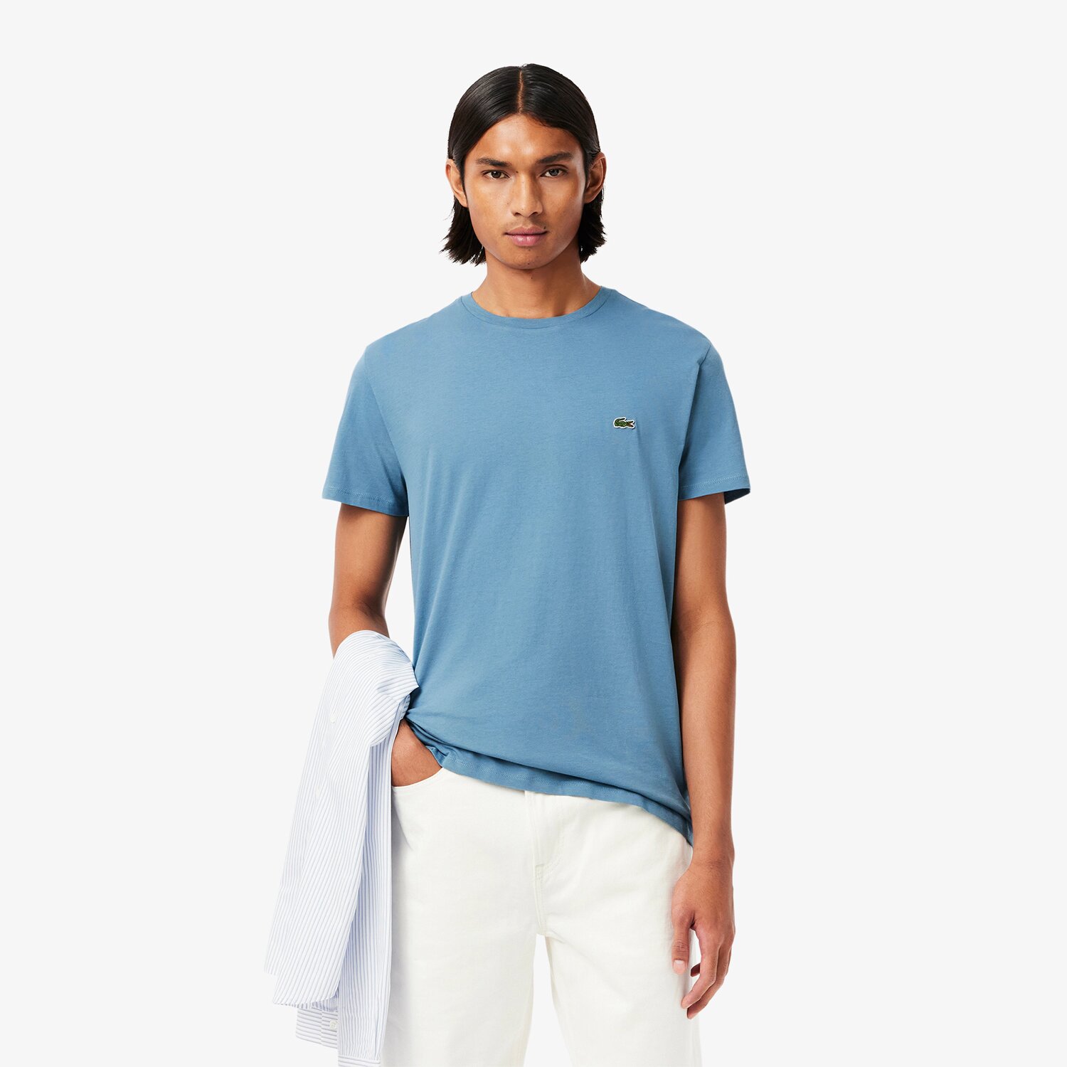 t-Shirt Lacoste pima cotton Uomo TH6709 PE25.LIMESTONE