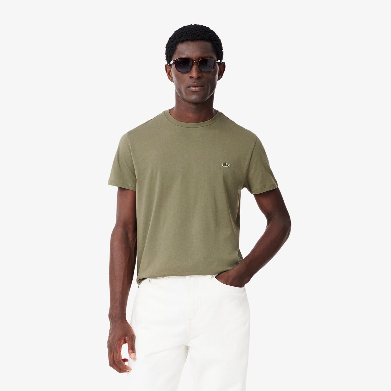 t-Shirt Lacoste pima cotton Uomo TH6709PE25.VERDE CACHI