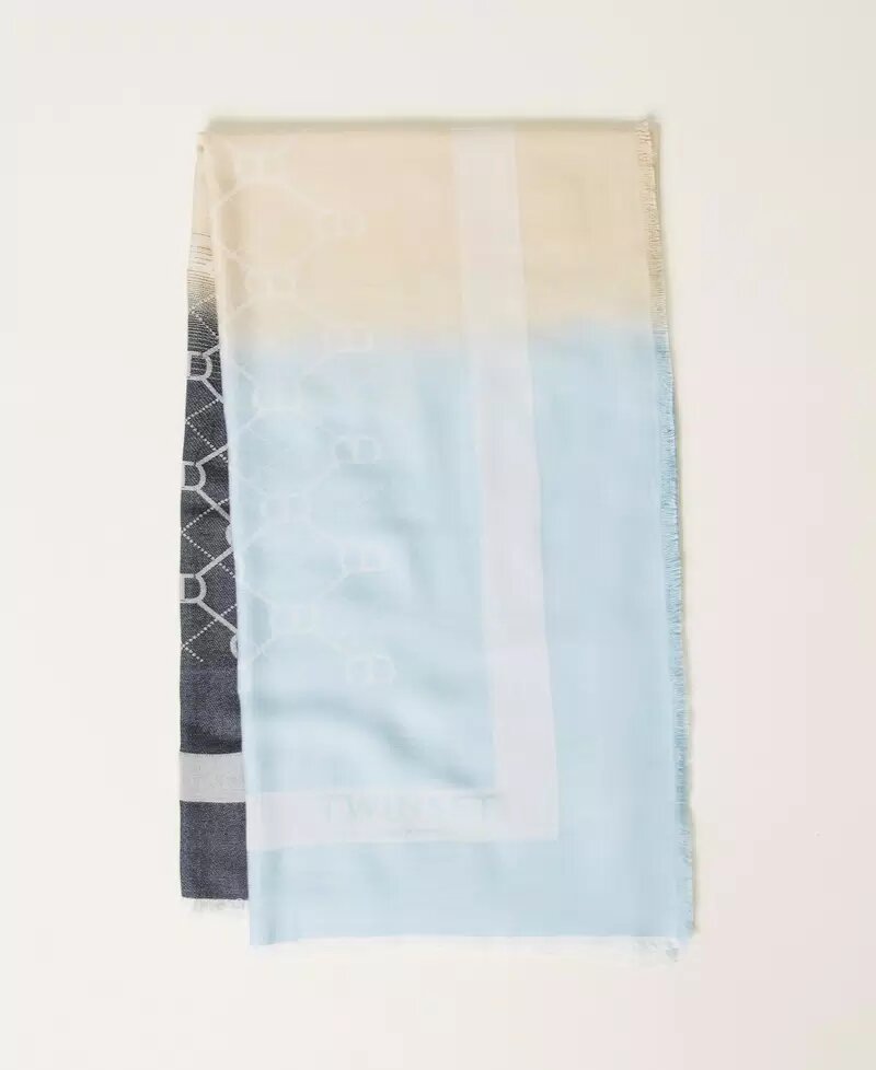 Kefiah jacquard degradè con oval t twin set pe25 art. 251ta4260