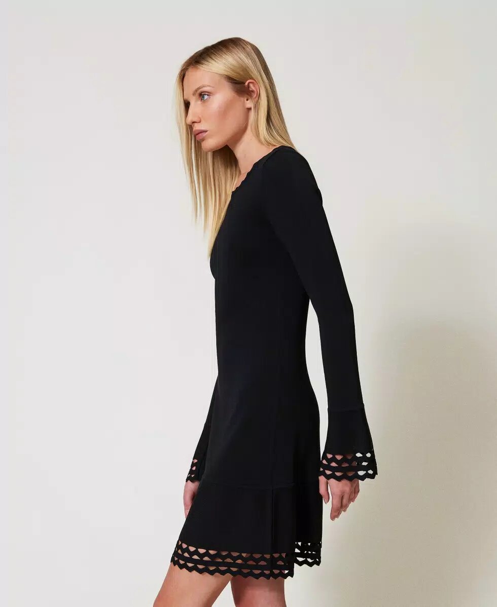 Abito corto con motivo geometrico twin set pe25 art. 251tp3053