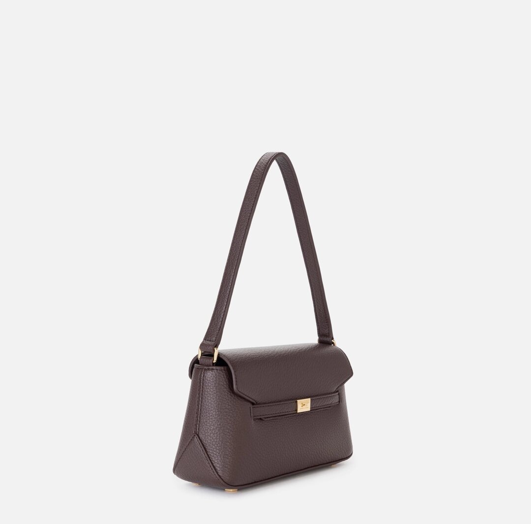 Borsa a spalla con placca logo Elisabetta Franchi BS01A51E2