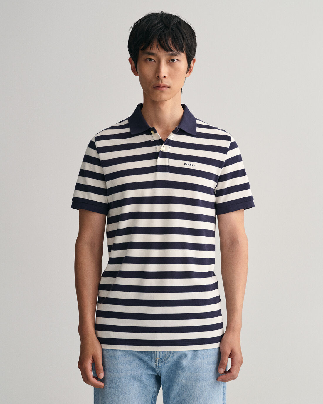polo multi stripe pique gant pe 23.