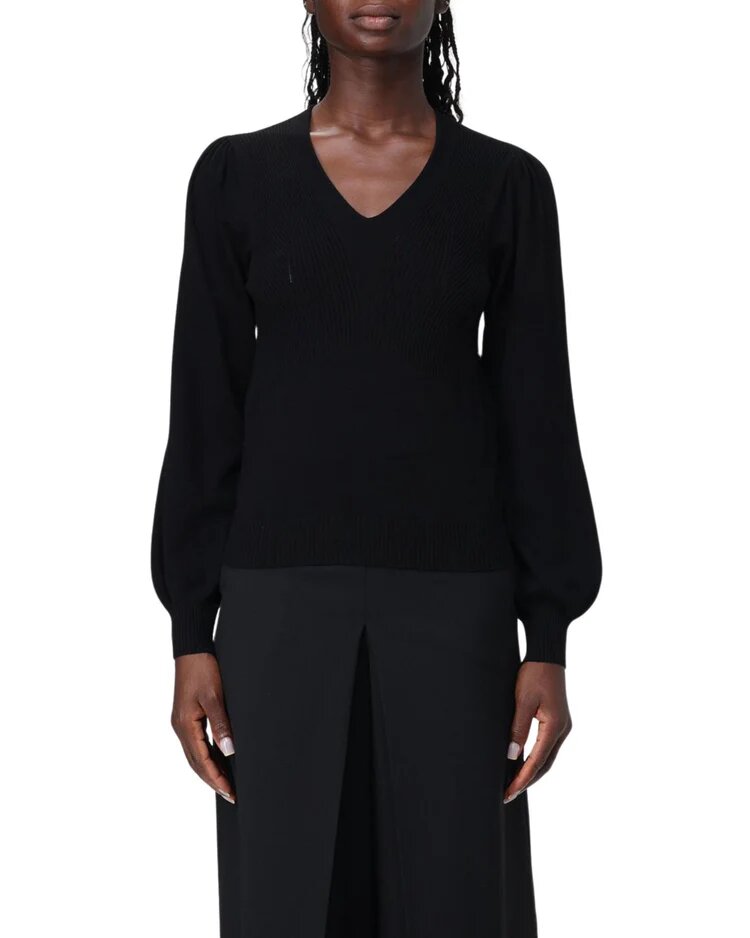 maglia a costine scollo  v twin set ai 24.25.
art. 242tp3520