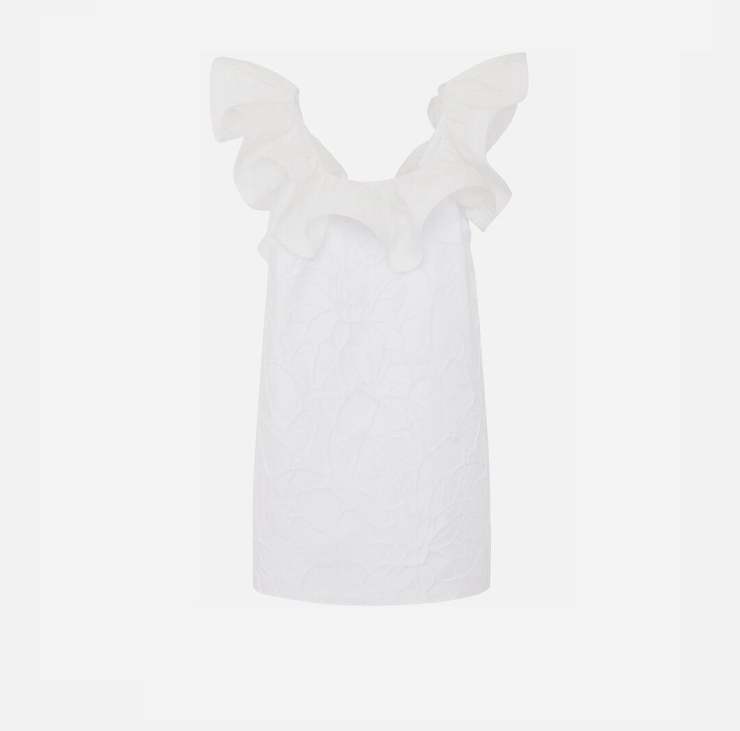 Abito in jacquard floreale con ruche ab69852e2 Elisabetta Franchi pe25