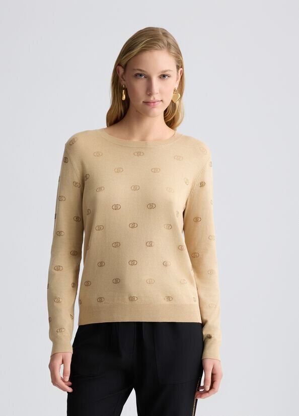 Maglia con logo e strass liu jo pe 25
art. wa5521