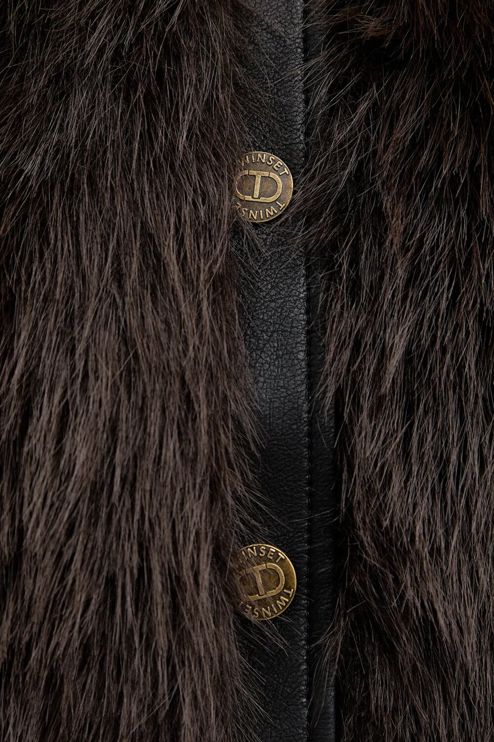 Giubbino a Fibra Lunga Con Maniche Spalm Twin Set Giubbini Donna 252TP2420AI25. - immagine 3