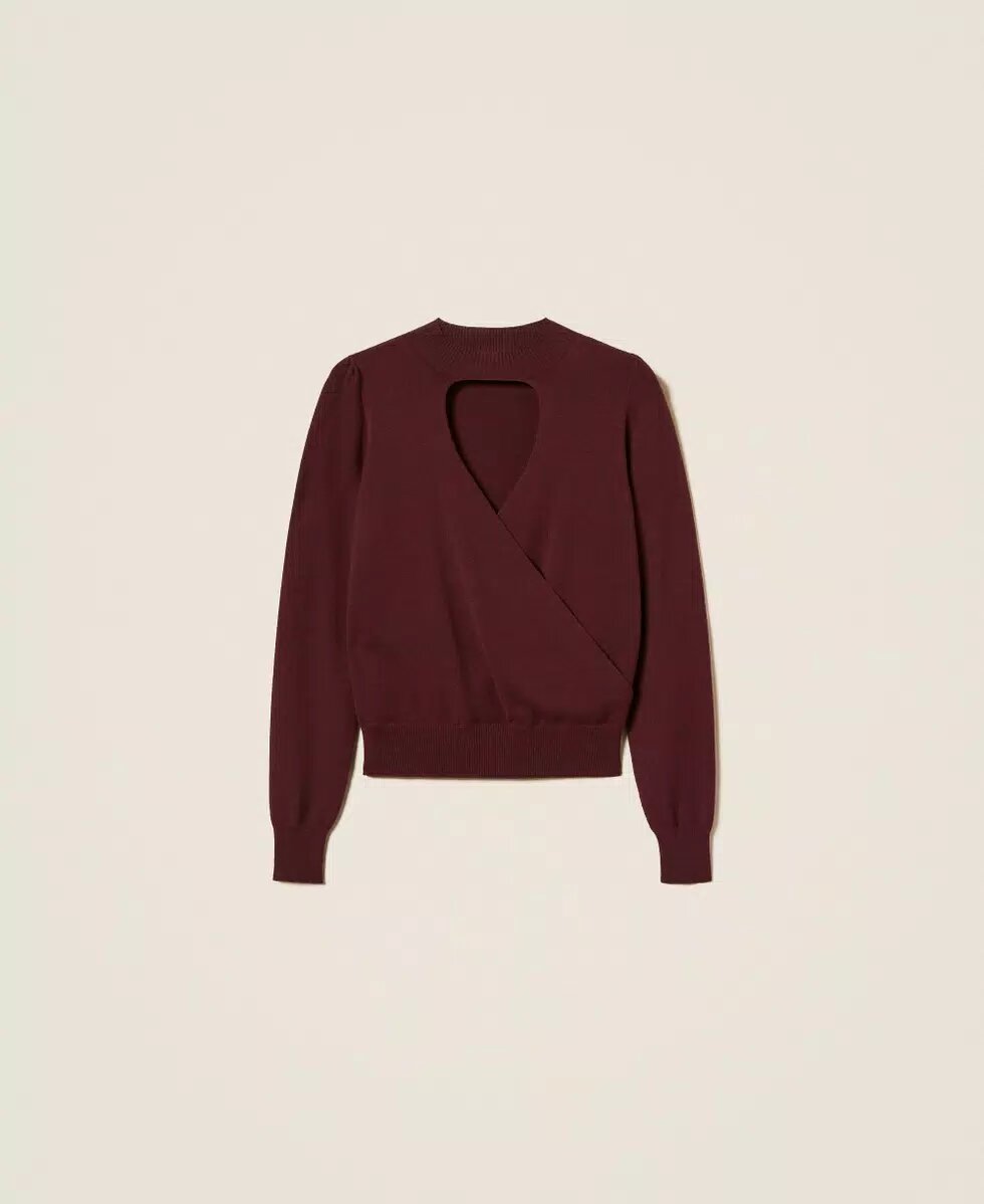 Maglia Incrociata Viscosa Stretch Twin Set Maglie Donna 
 
 252TP3060AI25.26. - immagine 4